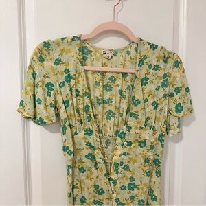 Billabong Green Floral Print Dress